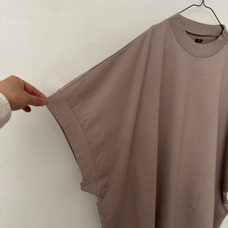 TISSU  クラッシック天竺 モックネックドルマンTシャツ