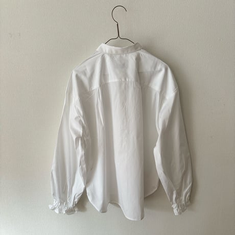 OUVERT  スピンコットンウェザー ラウンドカラーシャツ