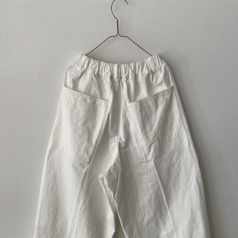 mihoumezawa シルクリネン　ワイドパンツ miho umezawa 】 COTTON LINEN CANVAS cocoon wide pants | le