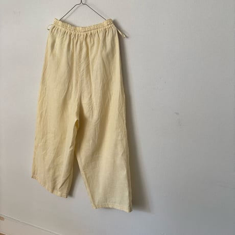 yuni Linen drawstrings パンツ
