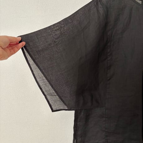 miho umezawa SEE THROUGH square sleeve blouse