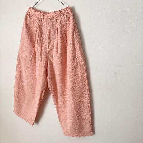 NATURAL LAUNDRY サッカーギンガムチェック エッグパンツ
