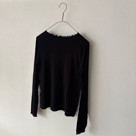 yuni 60/-強撚ストレッチフライス ボートネックプルオーバー