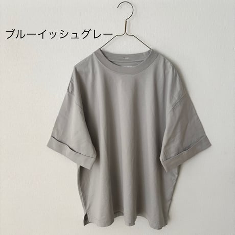 OUVERT KANDOU天竺 ロールアップスリーブ プルオーバー