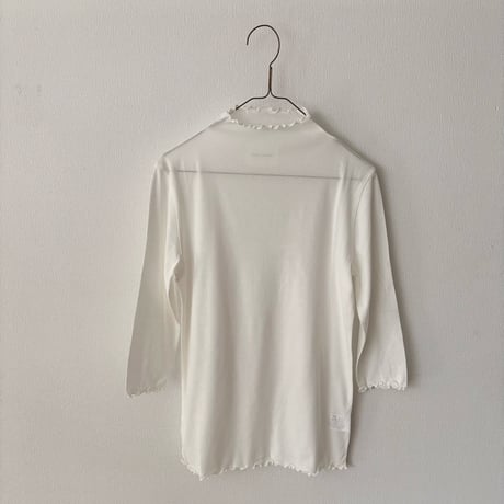 Hands of creation ガス抜きスーパーソフトフライス 6分袖ボトルネックプルオーバー