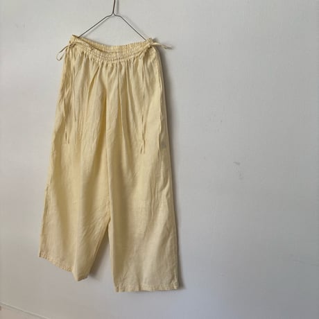 yuni Linen drawstrings パンツ