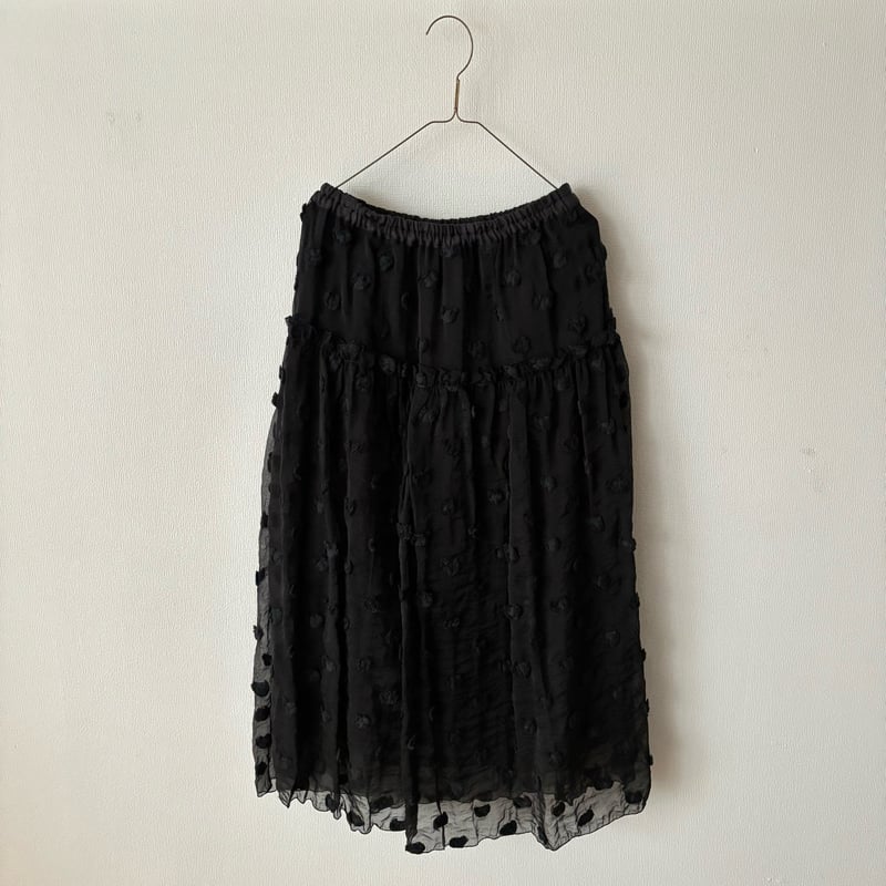 新品 akiki cut jacquard skirt /black 36