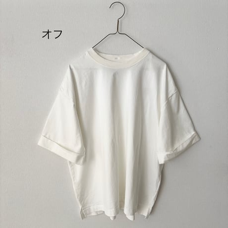 OUVERT KANDOU天竺 ロールアップスリーブ プルオーバー
