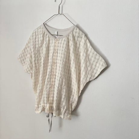 NATURAL LAUNDRY　シアーチェック ドルマンカーディガン