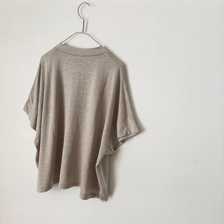 TISSU  リバイバルリネン モックネックドルマンTシャツ
