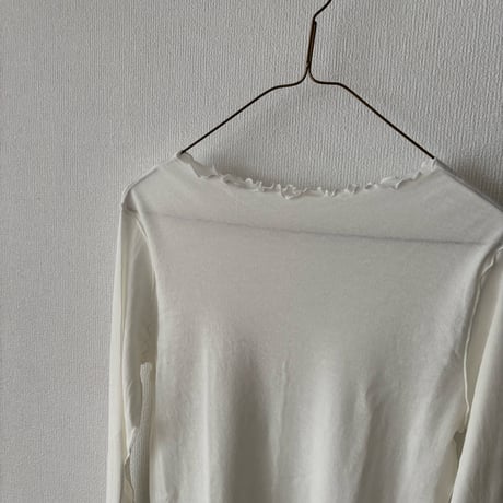 yuni 60/-強撚ストレッチフライス ボートネックプルオーバー