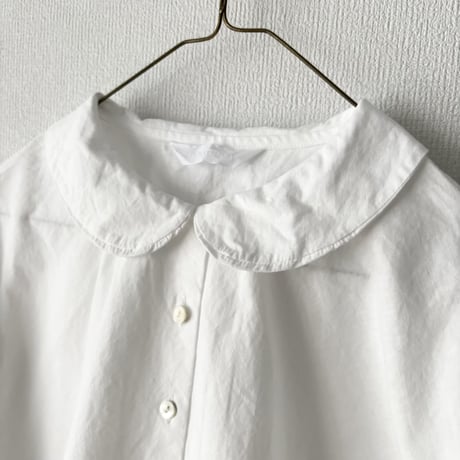 homspun バルキーシーチング フラットカラーブラウス