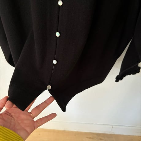 Hands of creation  super merino ポイントフリル2wayカーディガン