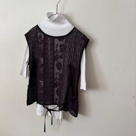 qiri   lasew ノースリーブ blouse