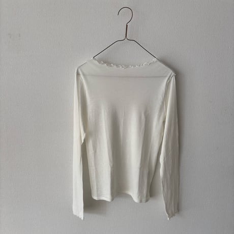 yuni 60/-強撚ストレッチフライス ボートネックプルオーバー