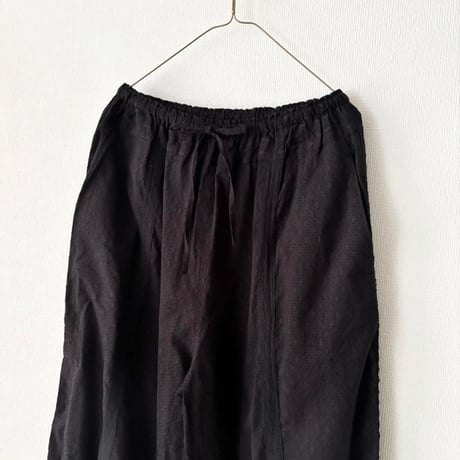 yuni Flower Jacquard×lace パンツ・クロ