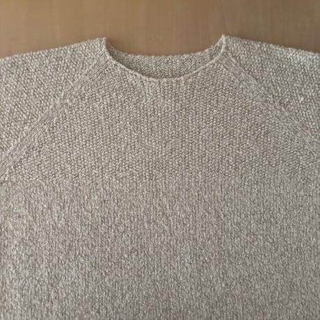 Hands of creation  スラブヤーンニット 5G針抜き クルーネックニットプルオーバー