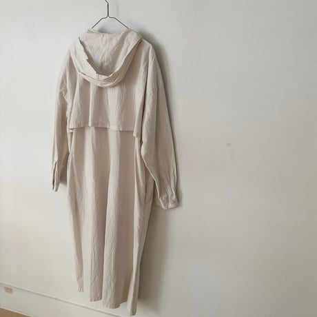 buoy buoy  強撚POPLIN 製品染 HOODIE DRESS