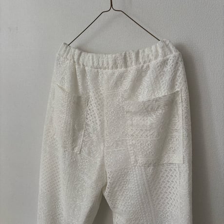 TISSU  パッチワークレース　ジョガーパンツ