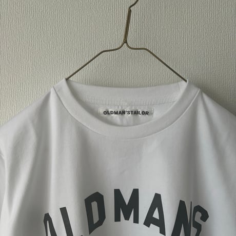 オールドマンズテーラー　OMT RUBBER PRINT CREW NECK  LONG SLEEB TEE ・ WHT ×BLK
