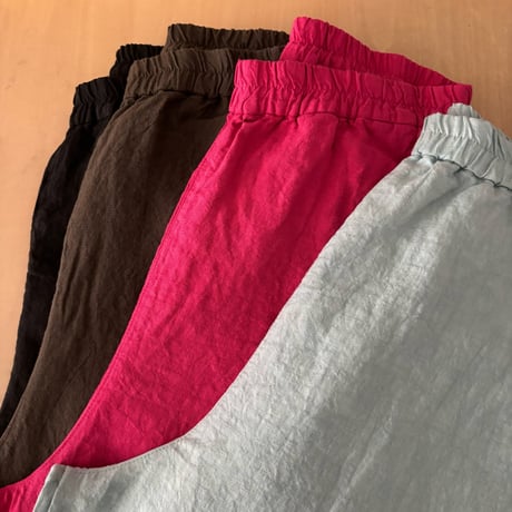 Hands of creation  fanage Linen イージーテーパードパンツ