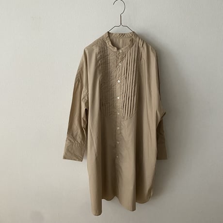 UNIVERSAL TISSU  ナチュラルタイプライタークラシックロングシャツ