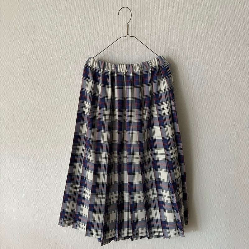 yuni wool polyester チェックプリーツスカート | itonowa Life