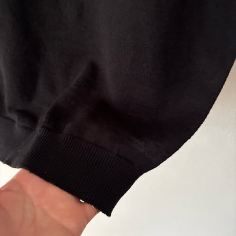 Hands of creation　ドライコットンリネン プレミアムスエード フレンチスリーブクルーネックプルオーバー
