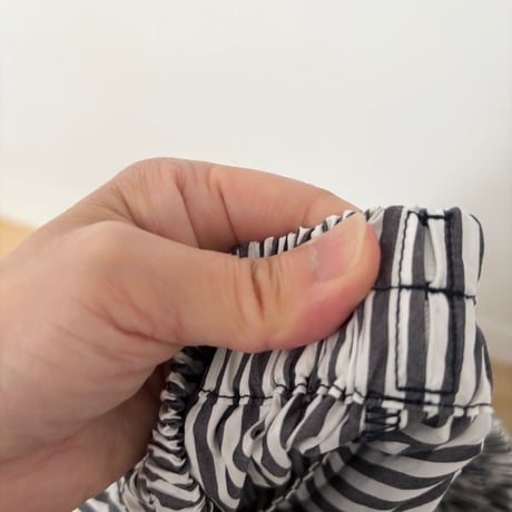homspun コットンタイプライター キュロットパンツ・ストライプ