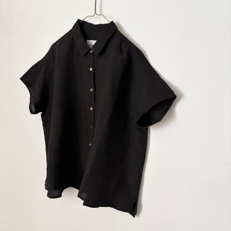 OUVERT Fanage Linen フレンチスリーブ　シャツブラウス