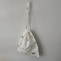 オールドマンズテーラー COTTON LINEN GREAT GREEN THUMB DRAWSTRING BAG