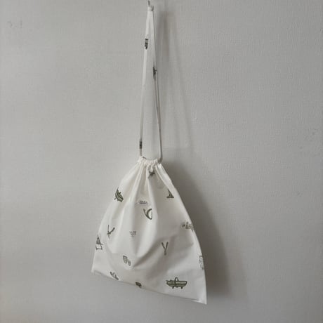オールドマンズテーラー COTTON LINEN GREAT GREEN THUMB DRAWSTRING BAG