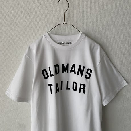 オールドマンズテーラー　OMT FLOCKY PRINT CREW NECK SHORT SLEEB TEE ・ WHT ×BLK