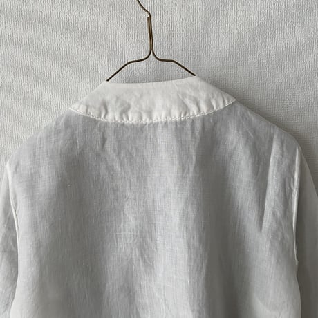 homspun  リネンバイオ フロントギャザー6分袖ブラウスジャケット