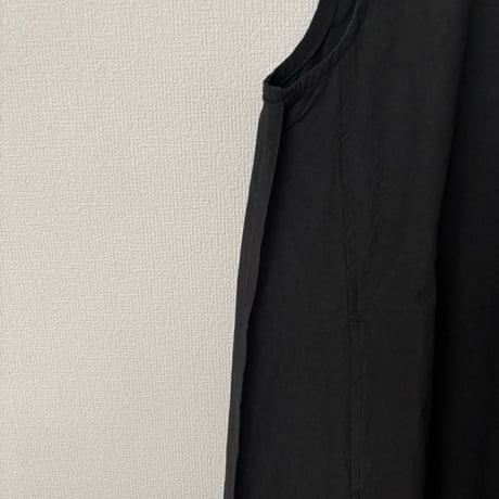 OUVERT コットンリネンタイプライターファナージュ ノースリーブワンピース