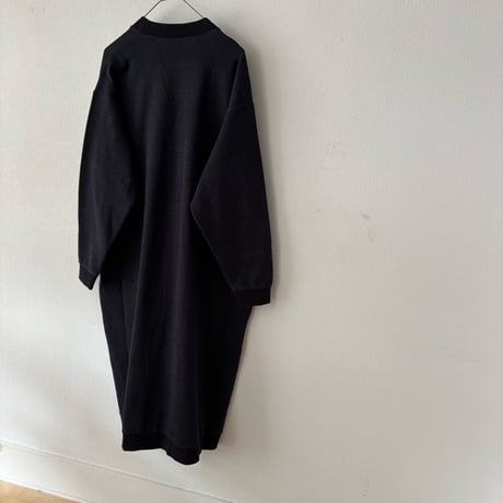 PARIS DE AOUNE   ジャガードクルーネックカーディガン・ネイビーヘリンボン