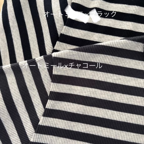 OUVERT 1×1 テレコボーダー クルーネックプルオーバー