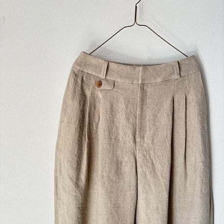 atelier naruse　In Formal series linen tuck pants・beige