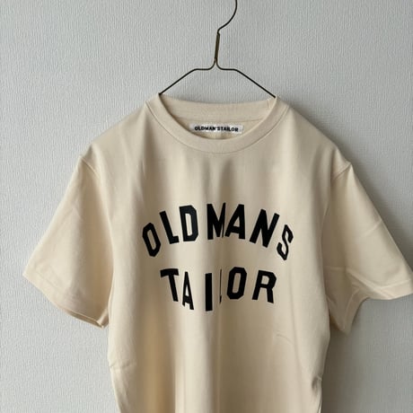 オールドマンズテーラー　OMT PRINT CREW NECK SHORT SLEEB TEE ・ NATURAL×BLK