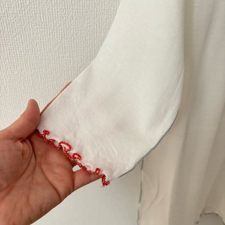 yuni 60/-強撚ストレッチフライス ハイネック 5分袖プルオーバー