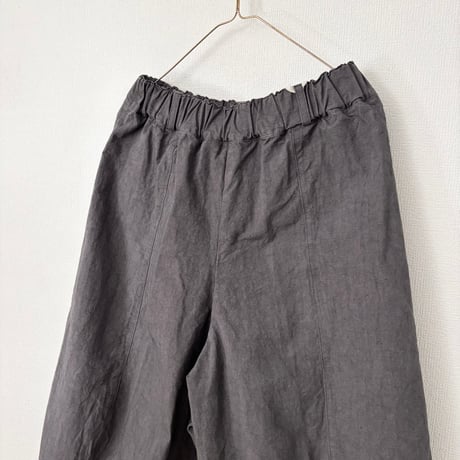 miho umezawa コットンリネンウェザーコクーンパンツ ・charcoal