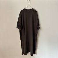 UNIVERSAL SEVEN  USAコットン リネンコンボスリーブワンピース