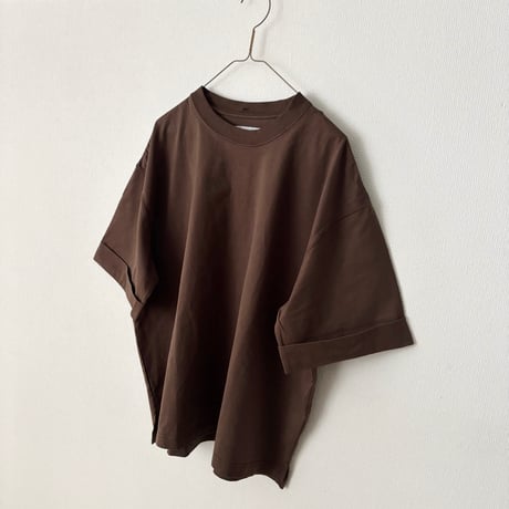 OUVERT KANDOU天竺 ロールアップスリーブ プルオーバー
