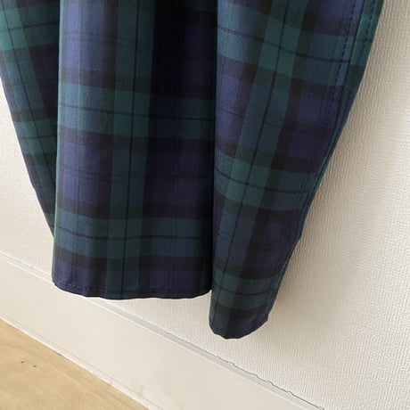 homspun  　ウールタータンワンピース　Mサイズ(着丈115cm)  ・ブラックウォッチ