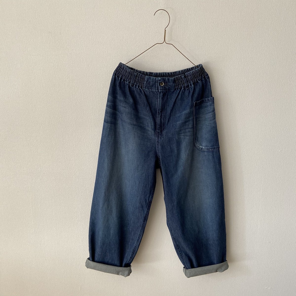 atelier naruse コットンデニムバルーンパンツ ストーン