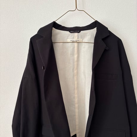 atelier naruse コットンカシミヤ テーラードジャケット・black