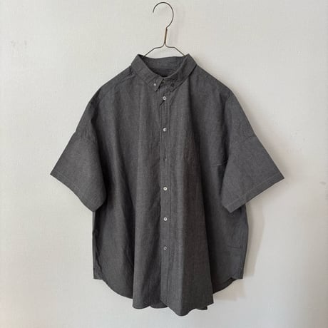 TISSU  ナチュラルタイプライター ボタンダウン半袖シャツ・サイズ1