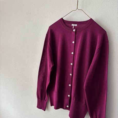 homspun ソフトコンパクトヤーン クルーネックカーディガン