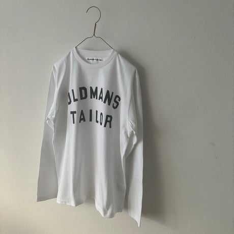 オールドマンズテーラー　OMT RUBBER PRINT CREW NECK  LONG SLEEB TEE ・ WHT ×BLK