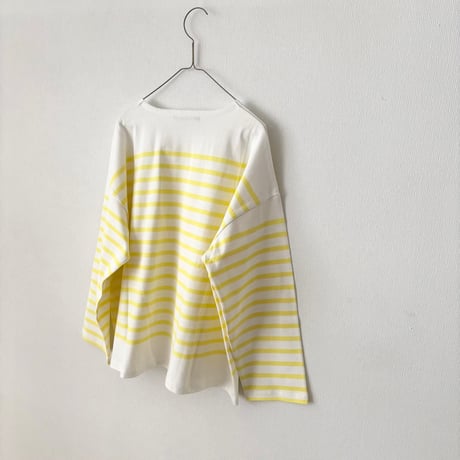 NATURAL LAUNDRY　バスクボーダーしかくい広くプルオーバー